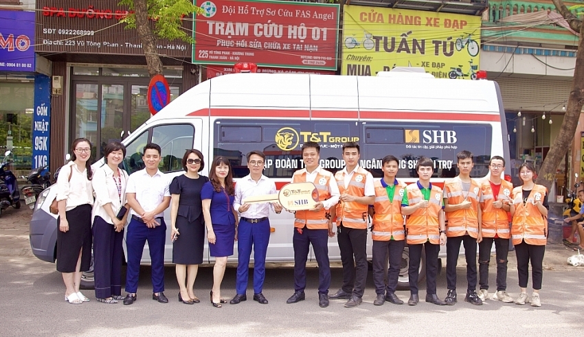 T&T Group và Ngân hàng SHB tặng xe cứu thương cho Đội hỗ trợ sơ cứu FAS Angel Hà Nội