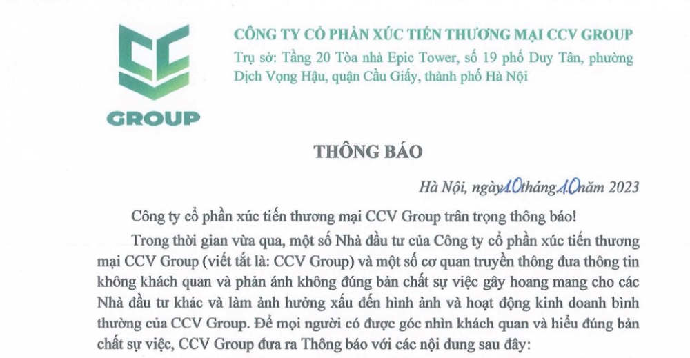 CCV Group bị tố lừa đảo: Hứa hẹn lãi suất 60%/năm nhưng đến hạn trả lãi thì Chủ tịch “mất hút”?